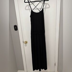 Max Studio Black Strappy Waist-Detail Maxi Dress